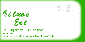 vilmos erl business card